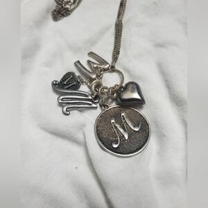 Claire's M Charm Necklace